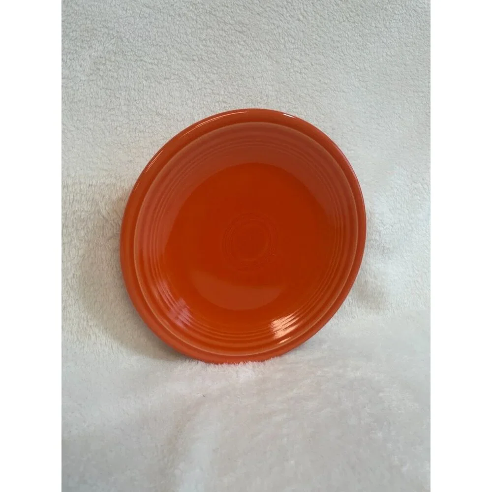 Homer Laughlin China Co Fiestaware Poppy Orange Dessert Plate Round‎ Lead Free